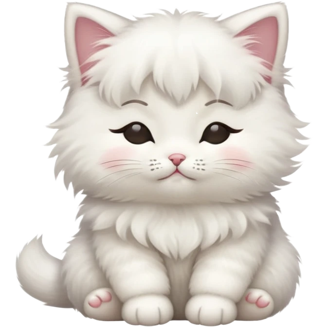 Meimei kitten sitting with eyes closed emoji