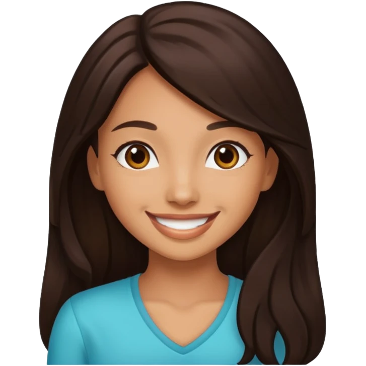 Mya, R&B Singer with long dark brown hair  emoji