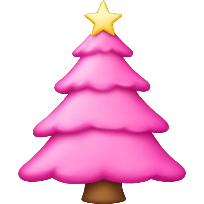 Pink Christmas tree  emoji