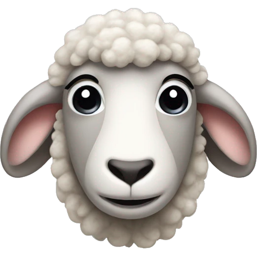 Sheep raising an eyebrow emoji