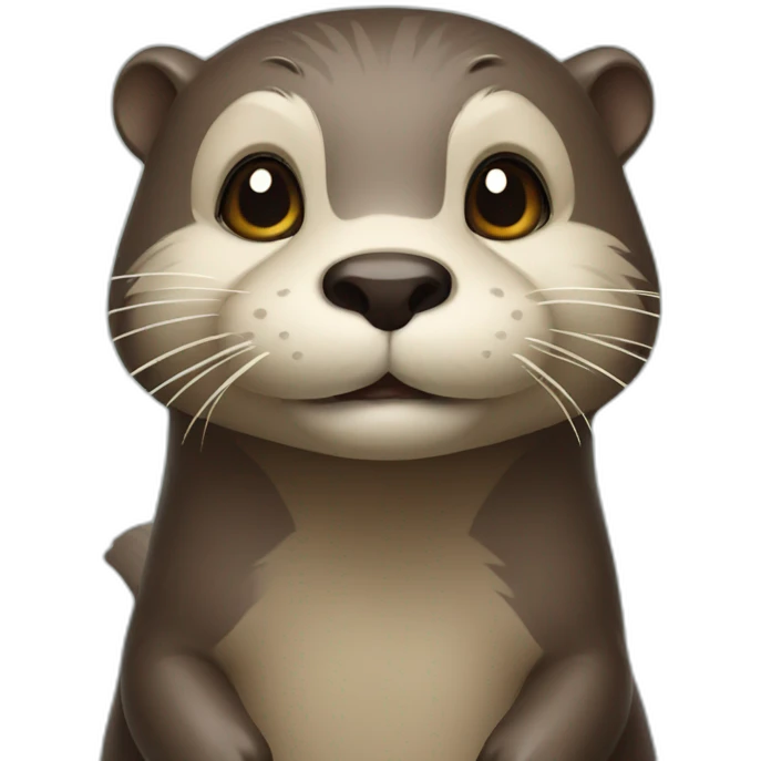 otter with letter in paws emoji