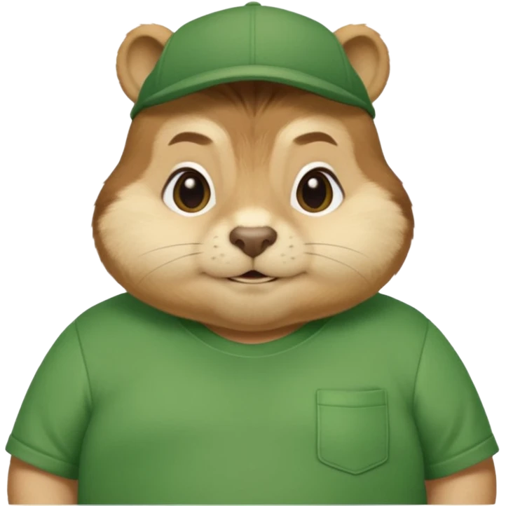 Chipmunk theodore from alvin and the chimpmunks VERY FAT WITH GREEN SHIRT VERY BIG FOR HIS FAT BODY emoji
