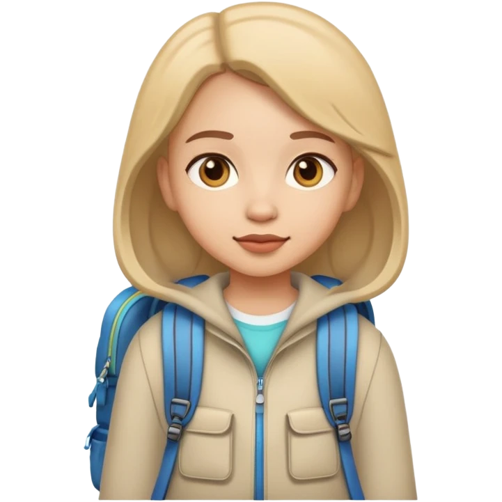 girl with backpack emoji
