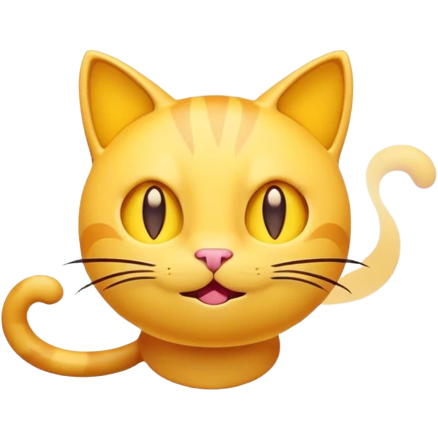 yellow cat emoji with a dizzy expression, swirling eyes, and a spinning head effect, minimalistic design, 32x32 pixels, vibrant colors, cartoonish and cute, inspired by classic emojis but in pixel art form emoji
