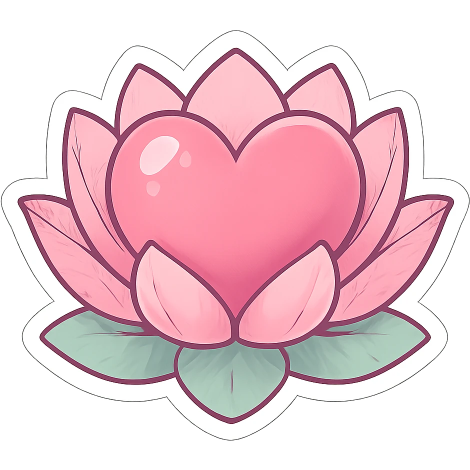 Lotus flower heart  emoji