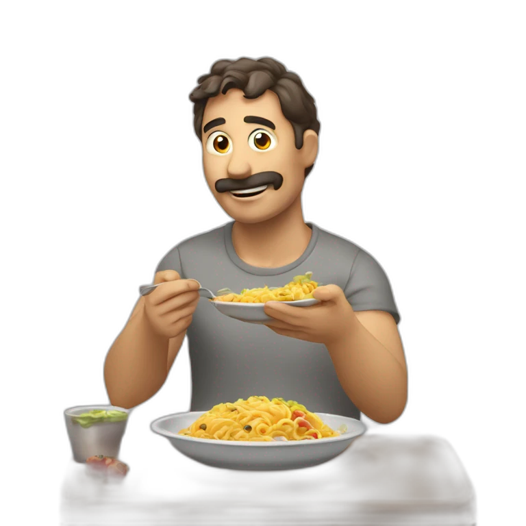 Hombre calvo comiendo cambur  emoji