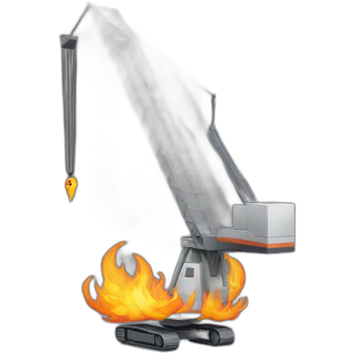 Crane en feu emoji