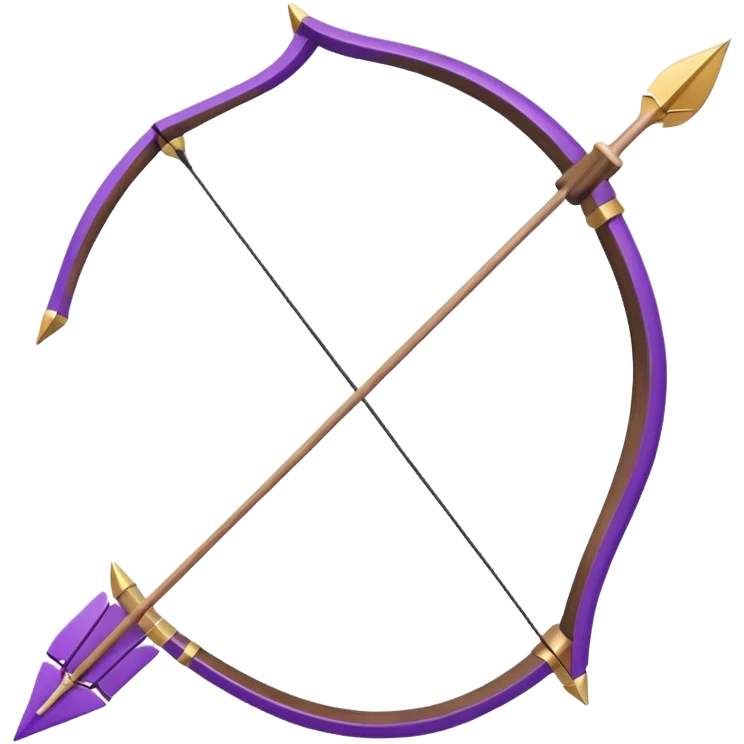 bow and arrow purple emoji