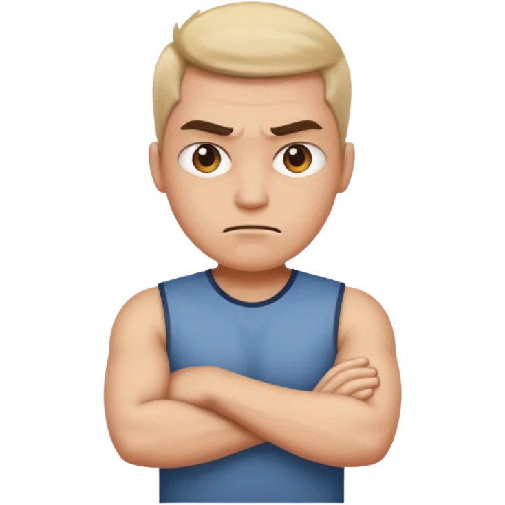 Mad face with arms crossed emoji