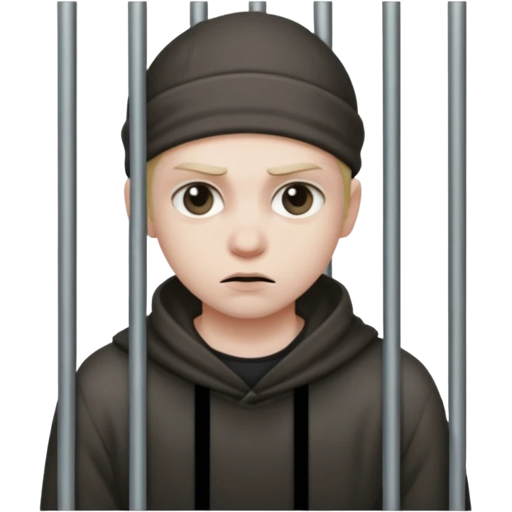 Создай эмодзи вора за решёткой emoji