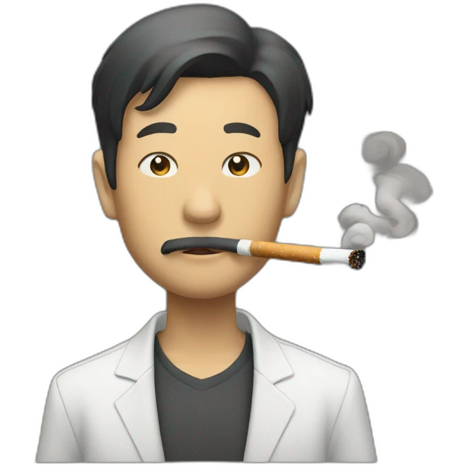 Smokey Nagata with a cigarette emoji