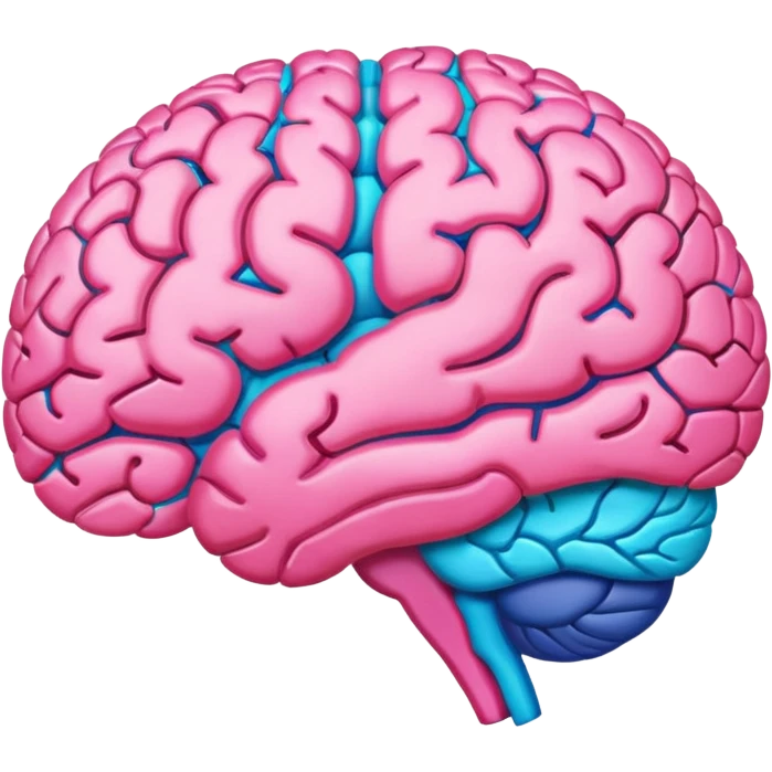 Cérebro colorido emoji