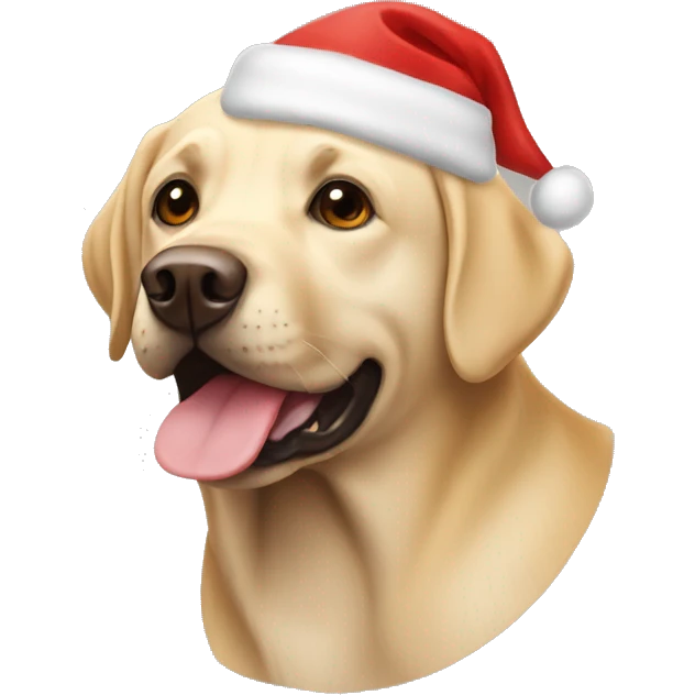 Labrador retriever Christmas  emoji