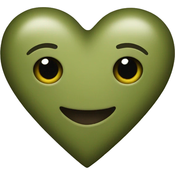olive green heart emoji