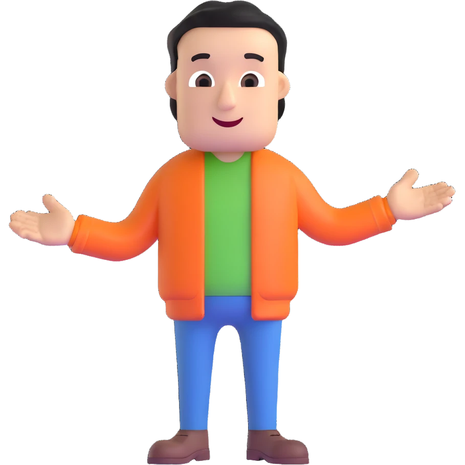friendly and approachable character named John Porjk emoji