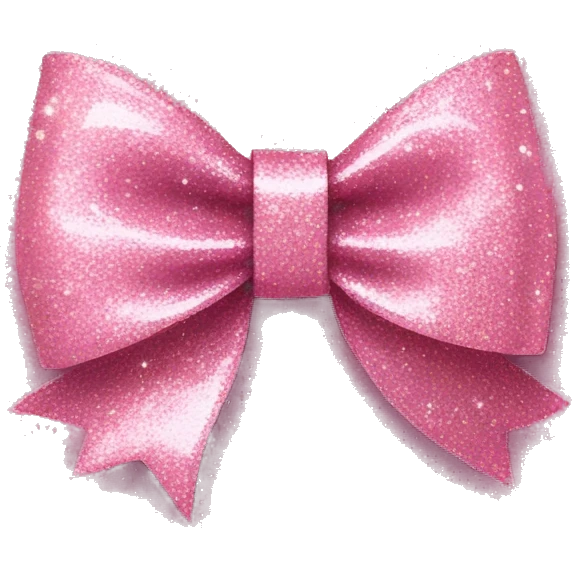 Pink glitter bow emoji