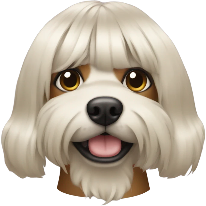 Dog wearing a wig emoji