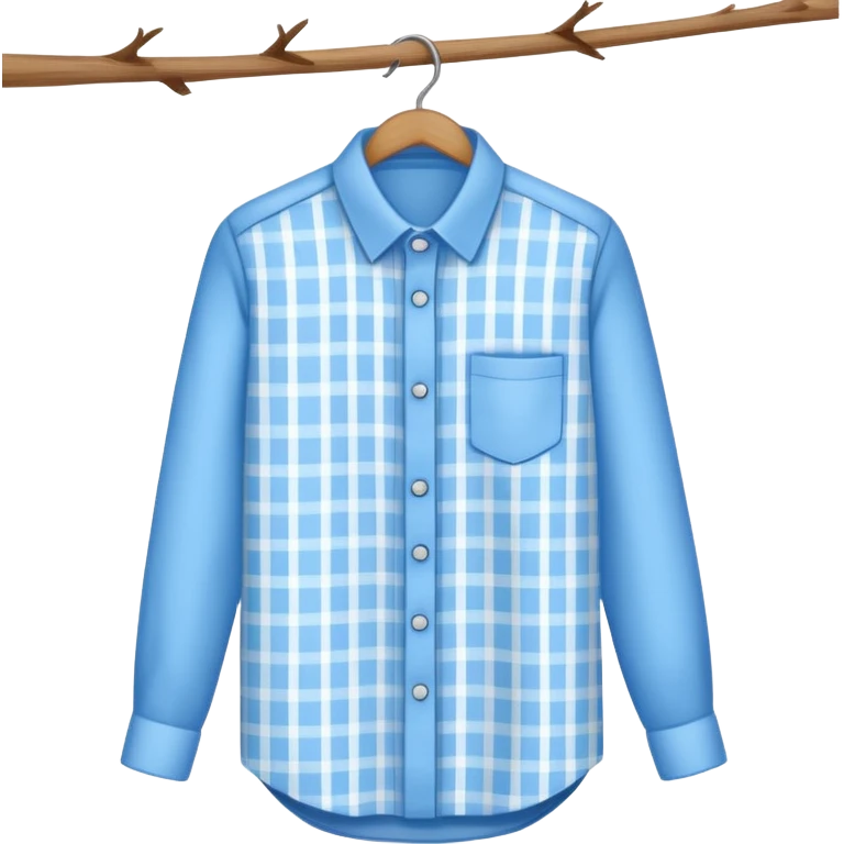 patterned shirt hanged on a hanger emoji