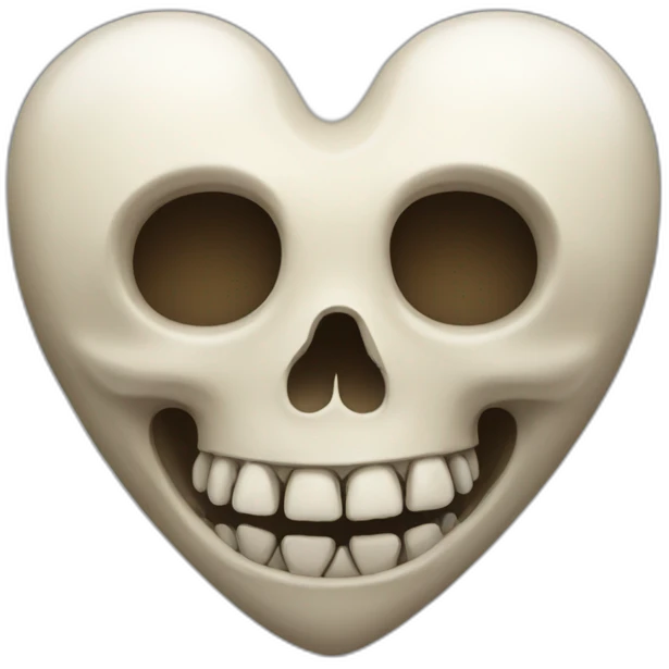 heart shaped skull emoji