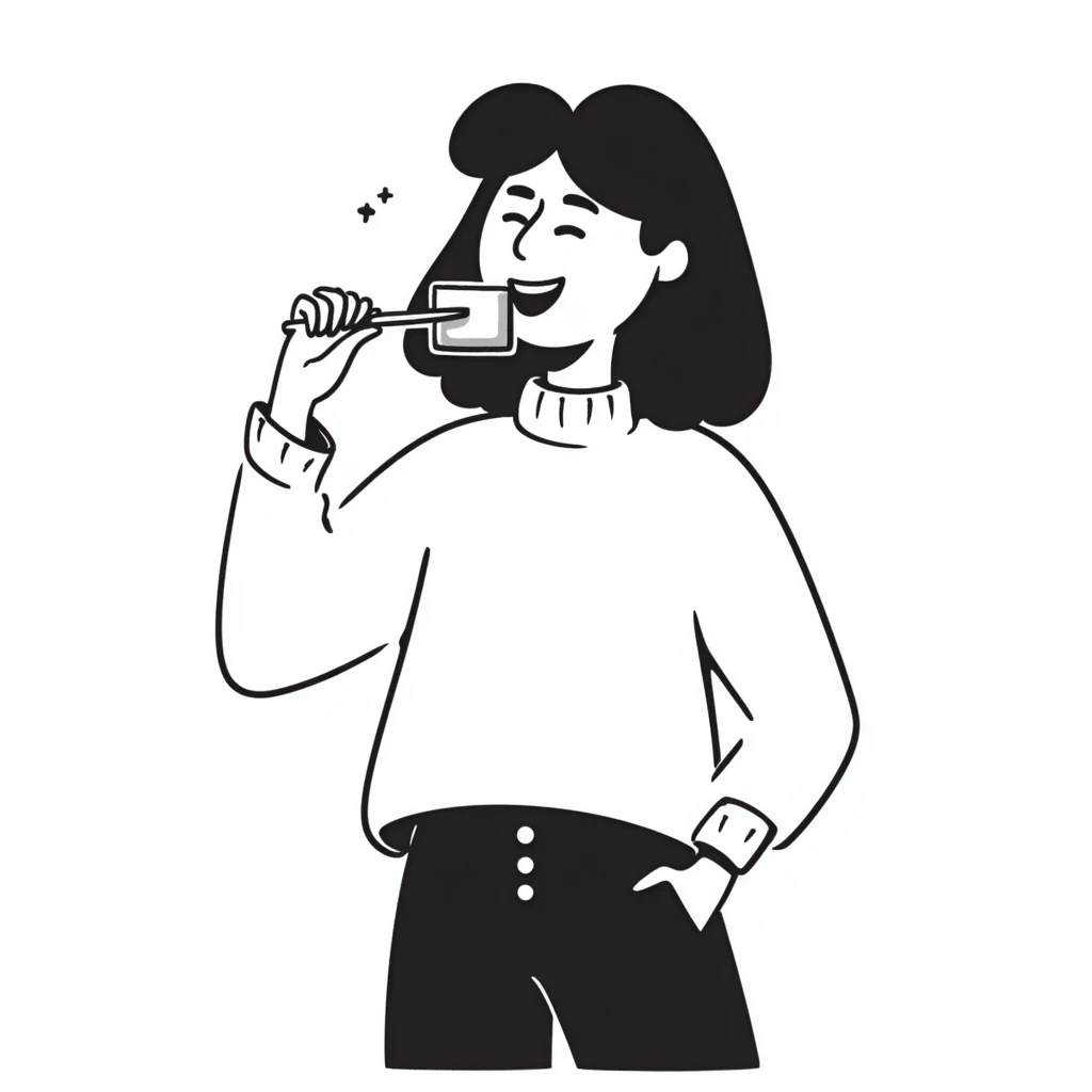 woman eating a brick emoji