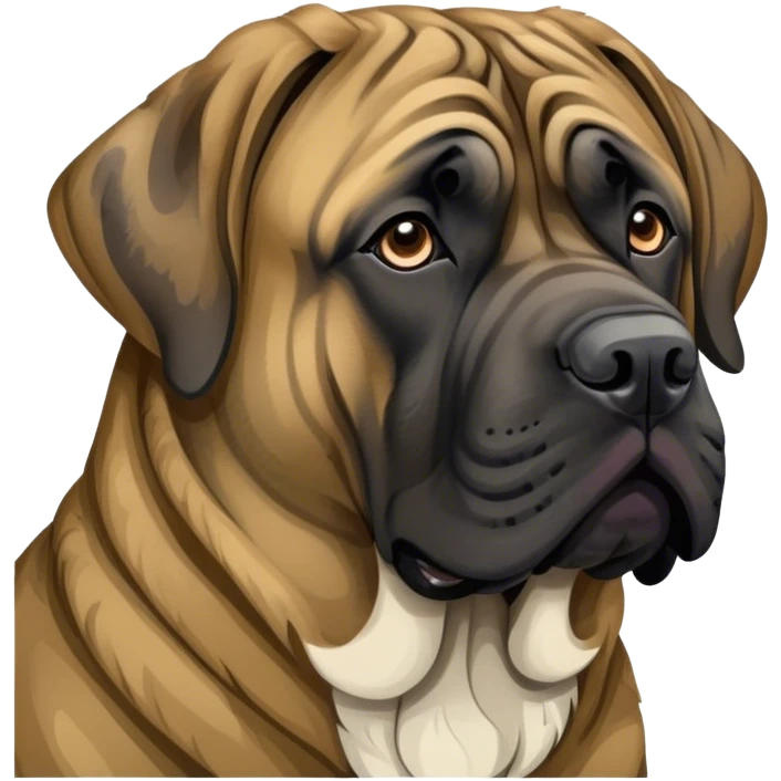 brindle coat english mastiff emoji