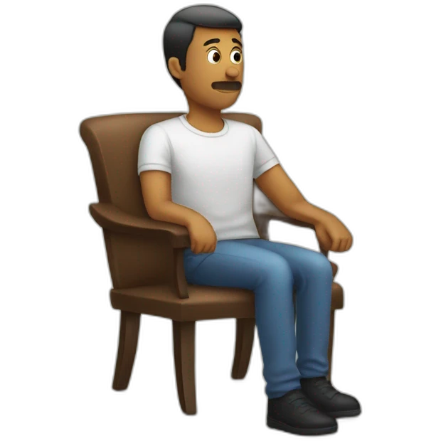 Waiting in a chair emoji