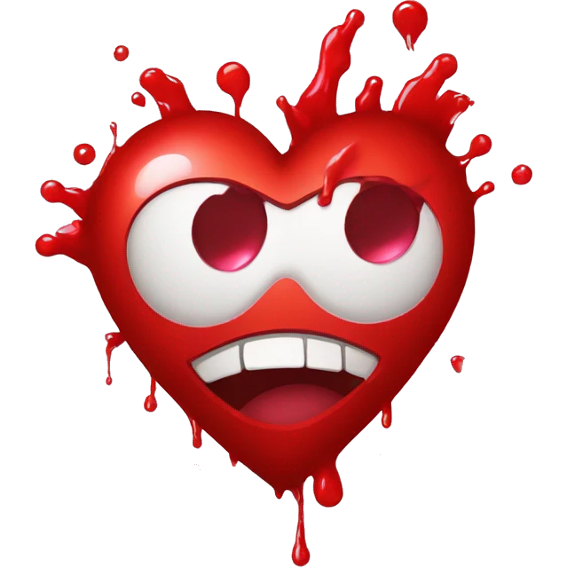 bleeding red heart emoji