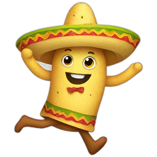 Happy mexican taco dancing emoji