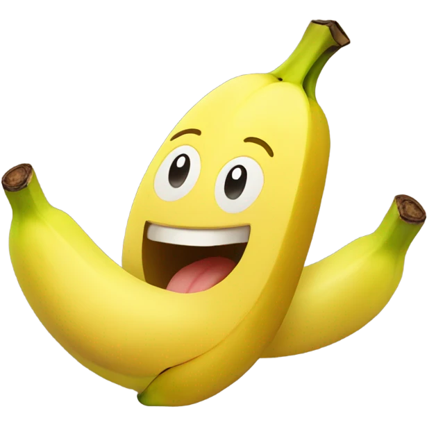 Banana and happy face  emoji
