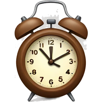 Brown alarm clock emoji