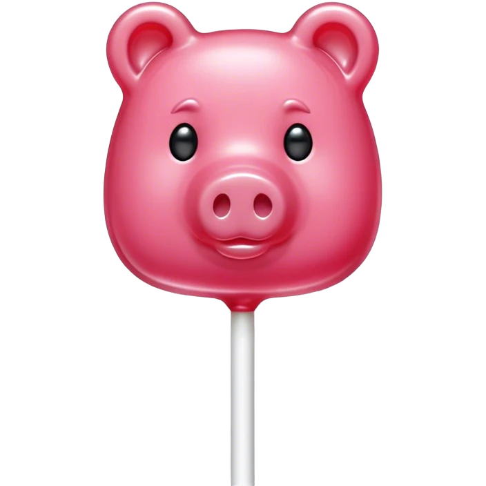 pink spam gummy bear pig lollipop  emoji