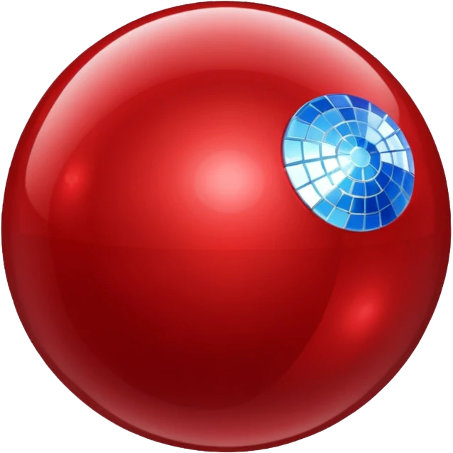 Disco Birthday Ball with red shine emoji