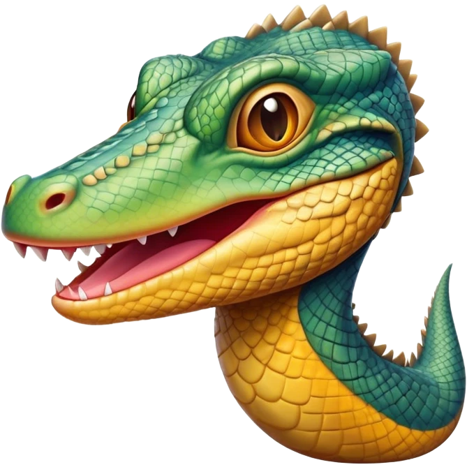 Cinematic Realistic Comical Monitor Lizard Portrait Emoji, Head tilted dramatically with an exaggeratedly amused expression, featuring a striking, glossy scaled hide with bold, angular textures and wide, expressive eyes full of playful disbelief, rendered with lifelike precision and natural vibrant hues, high shine, dramatic yet playful, styled with an air of cheeky wilderness mischief, soft glowing outline, capturing the essence of a spirited and over‐the‐top monitor lizard that looks ready to scurry its way into viral fame! emoji
