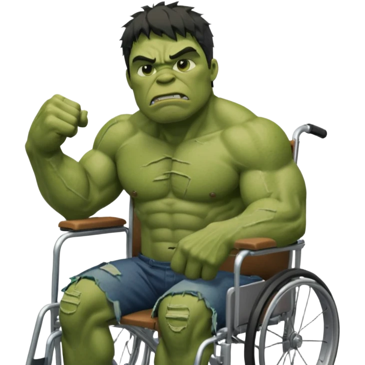 hulk   on wheelchair  emoji