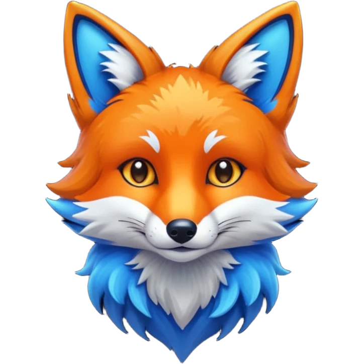 a galaxy print fox emoji