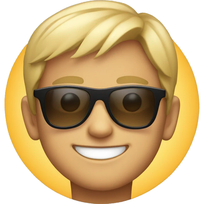 smiling boy in sunglasses emoji