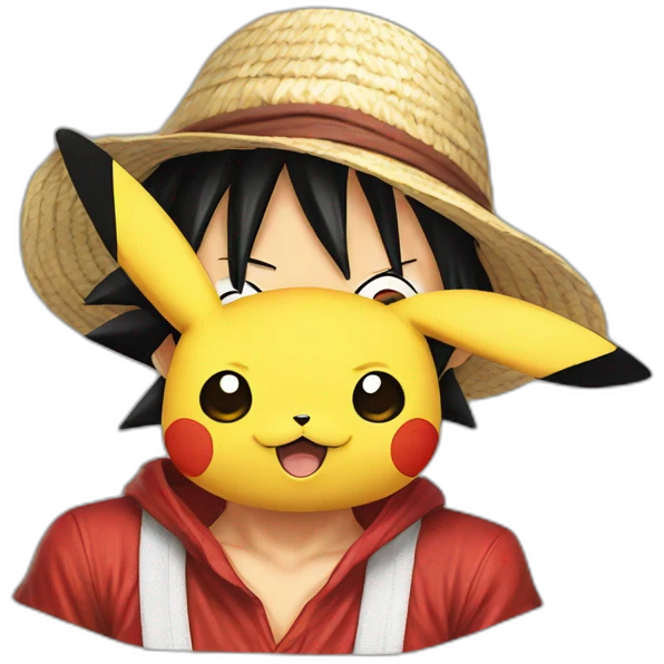 luffy sur pikachu emoji