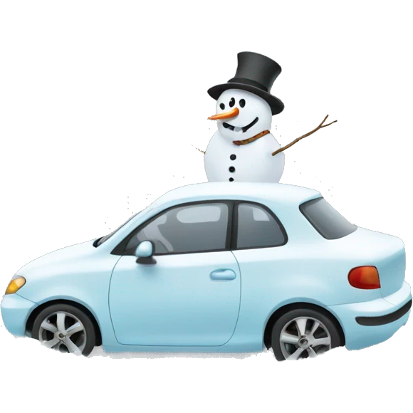car making a snowman  emoji