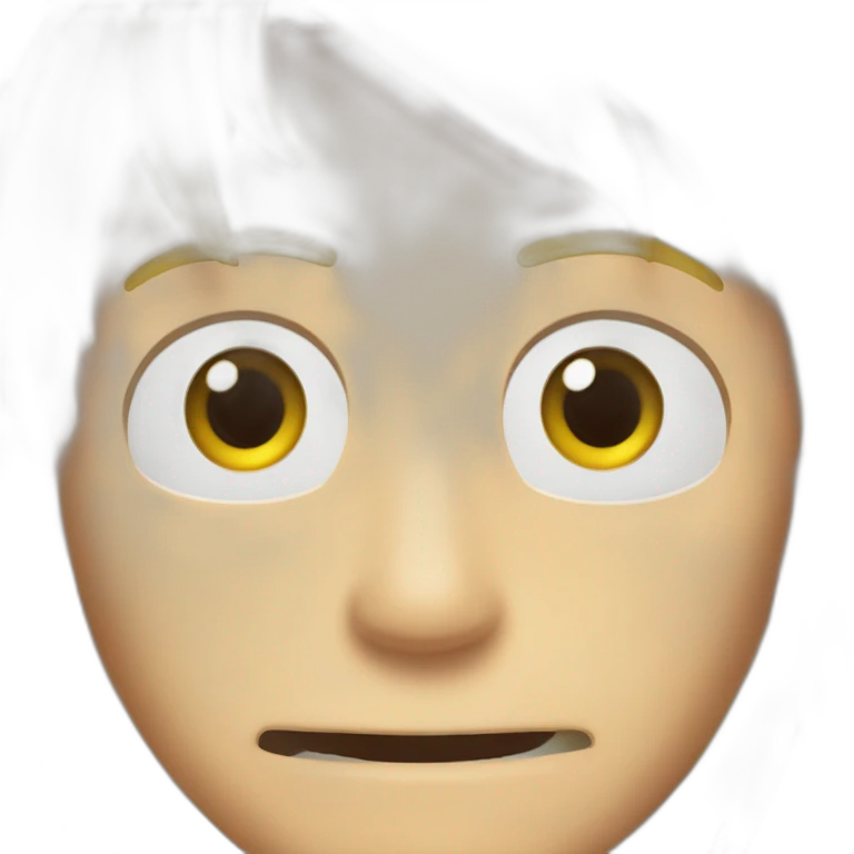 Sanji avec meche qui cache oeil droit et sourcils en vrille vers l'interieur du visage yeux bleux emoji