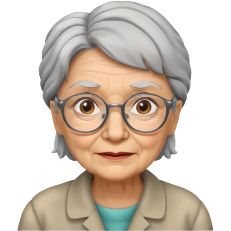 professor old woman emoji