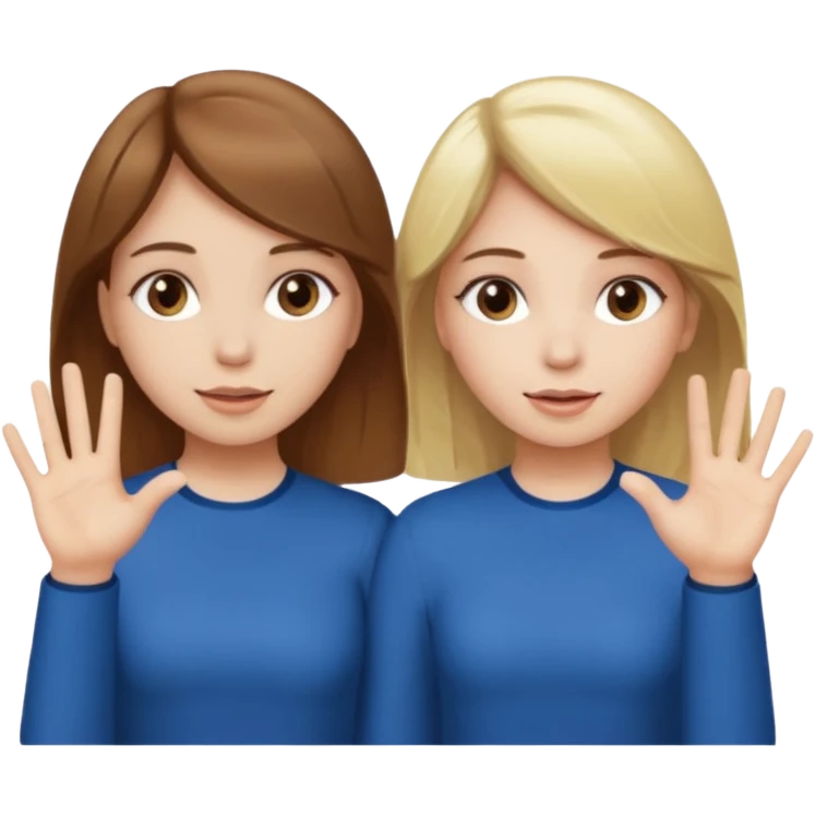 Two girls saying six seven one with brown hair. And doing hand movements  white skin six seven SAYING SIX SEVEN ONE WITH BLOND HAIR  emoji