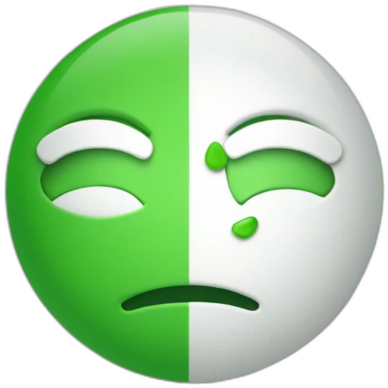 Cœur vert et blanc emoji