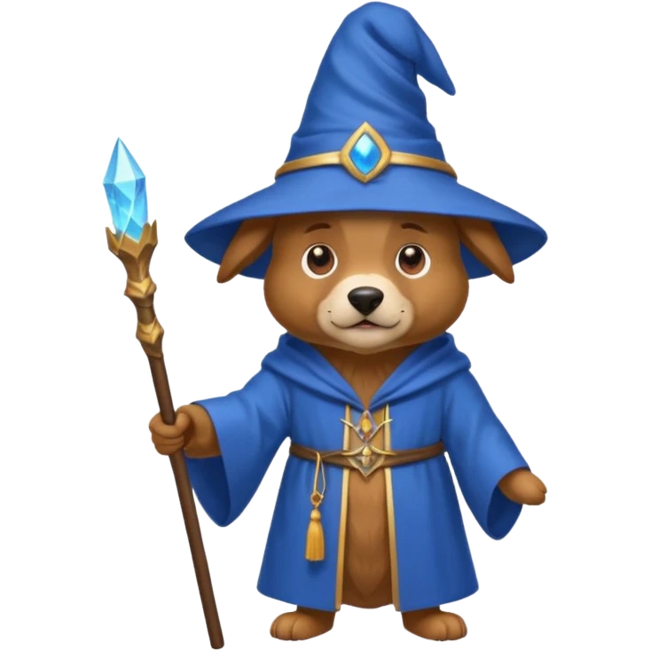 Dog wizard emoji