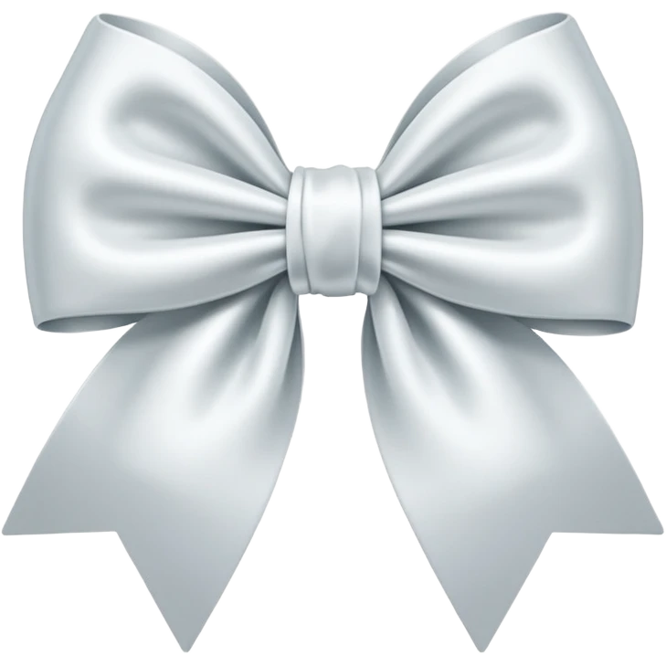 white satin bow emoji
