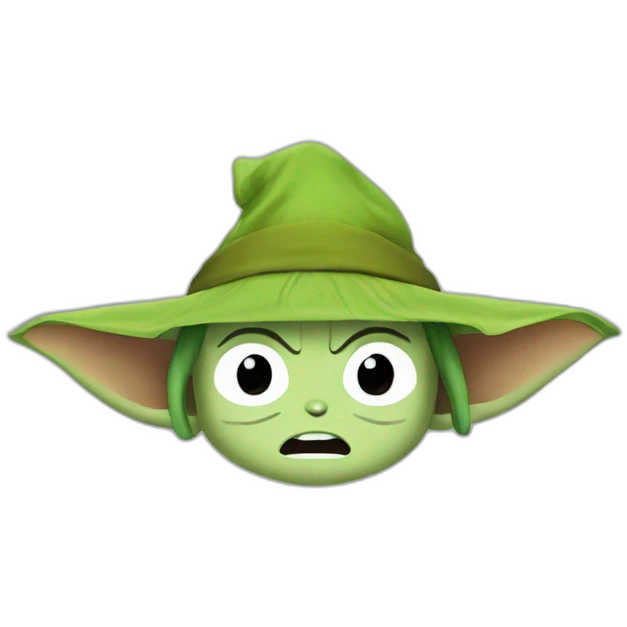 luffy disguised as yoda emoji