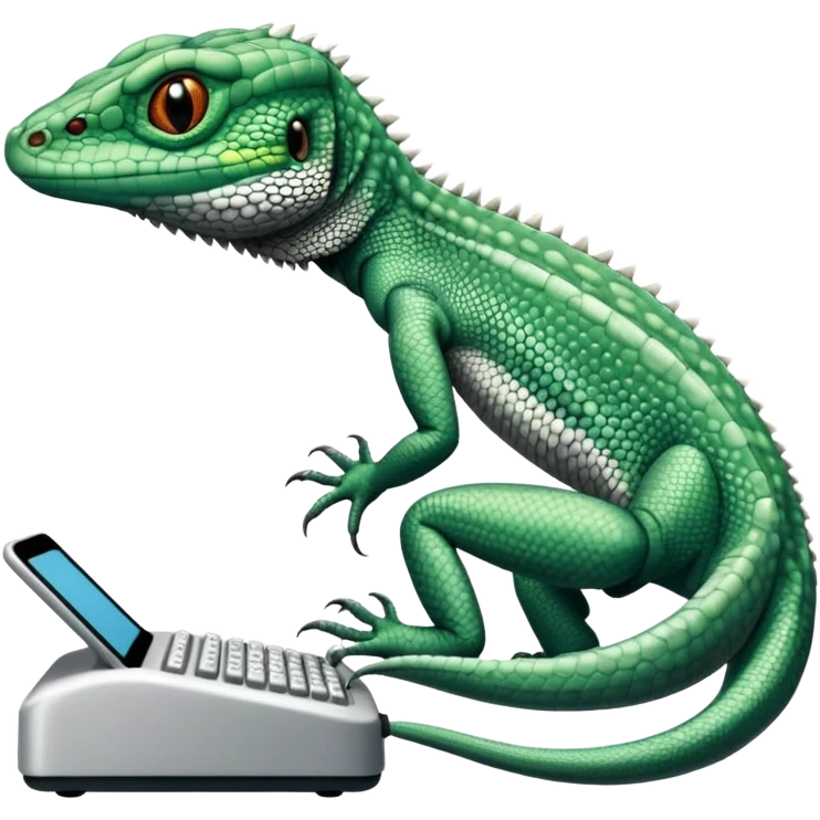 LIZARD in black and white. looks like the one on the Hands on Machine learning with scikit learn&tensorflow book emoji