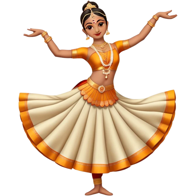 cinematic-realistic-bharatanatyam-dance-emoji,-depicted-as-an-elegant-classical-indian-dance-performance-with-graceful-poses,-intricate-costumes,-and-expressive-hand-gestures,-rendered-with-rich-textures-and-warm-dramatic-lighting, single dancer full body  emoji