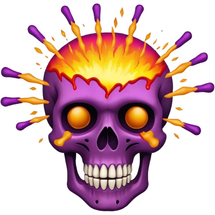Calavera q le esplota la cabeza emoji