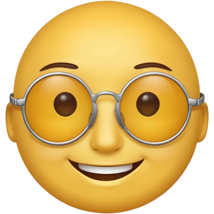 yellow face with round sunglasses emoji