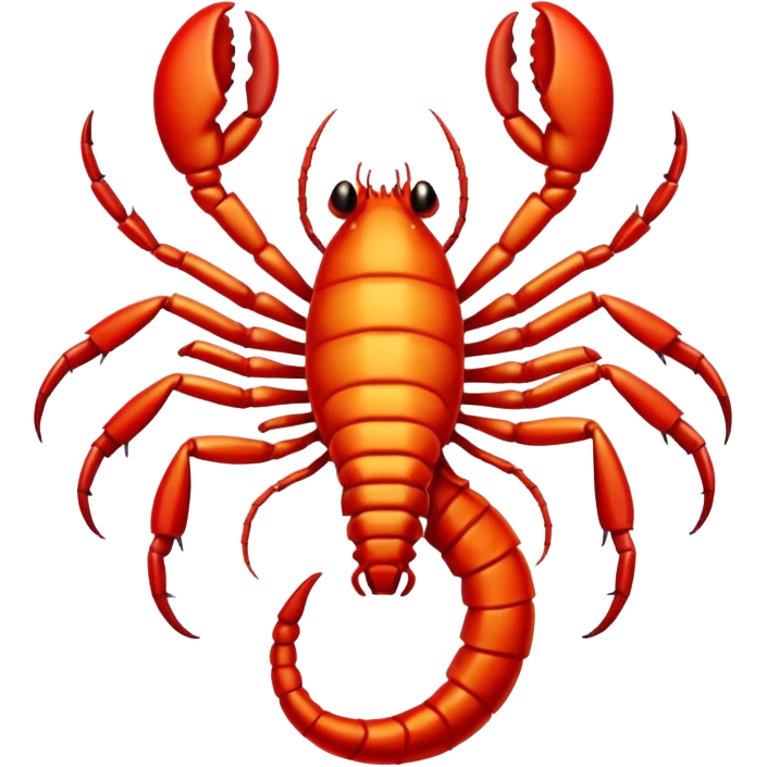 please make Scorpion of red color emoji
